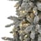 7.5ft. Pre-Lit Flocked Livingston Fir Artificial Christmas Tree with Pinecones and Clear Warm LED Lights